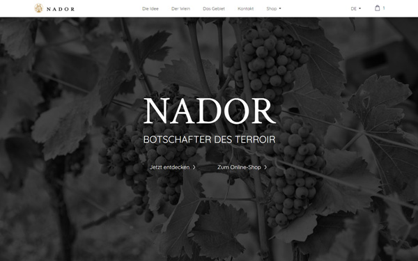 Die Website von NADOR