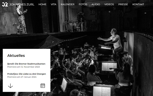 Die Website von Dirigent Johannes Zurl